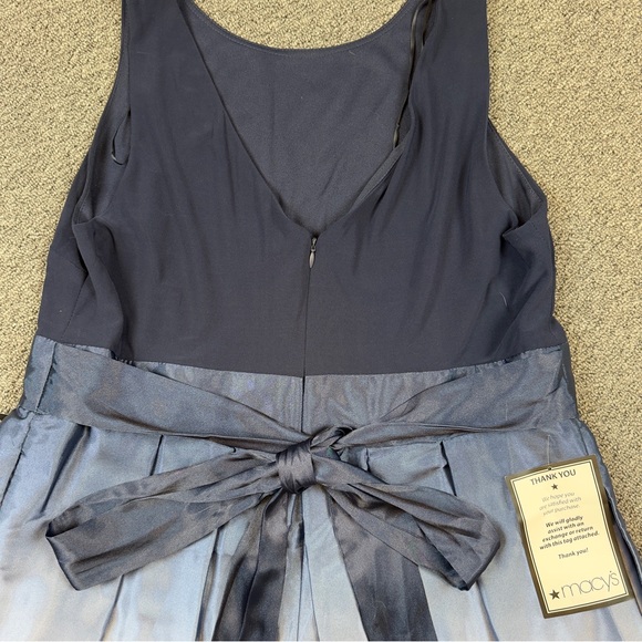 SLNY Navy and Blue Ombre Gradient Formal Dress - Picture 8 of 10